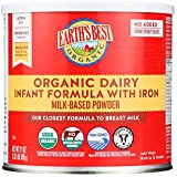 Earth's Best Organic Dairy Infant Powder Formula with Iron, Omega-3 DHA and Omega-6 ARA, 21 oz